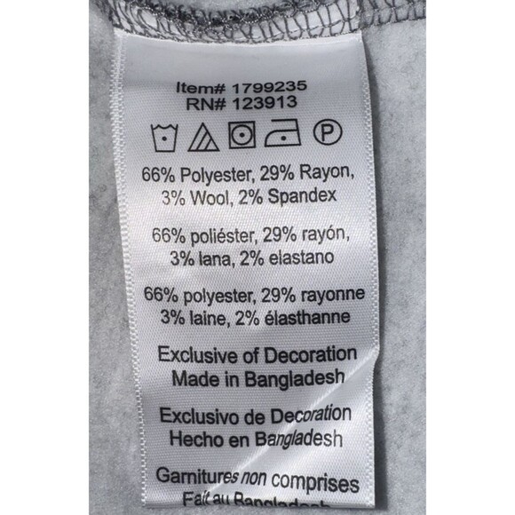 Jachs New York Mens Medium Gray Crew Neck Long Sleeve Fleece Sweatshirt - Picture 7 of 9